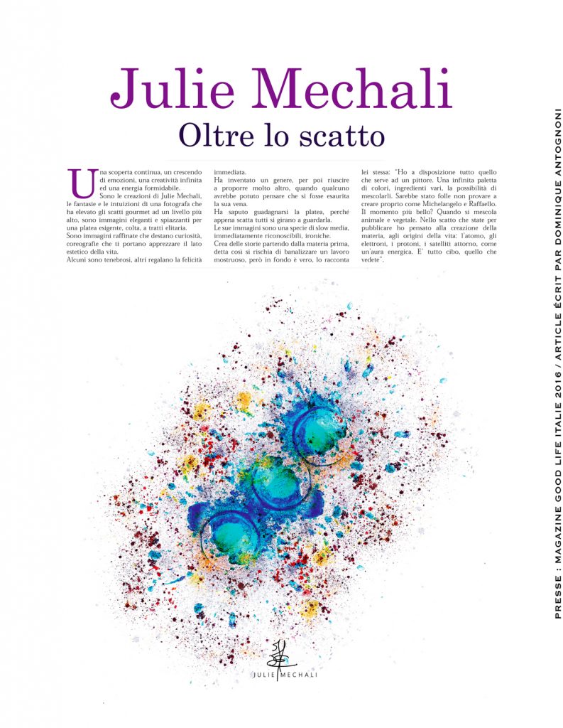 Art & Food: Magazine Good Life Avril 2015 page 23 Julie Mechali