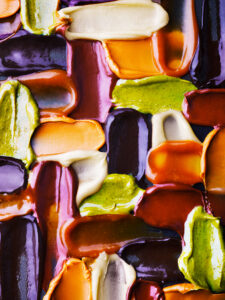 Chocolat, palette de textures